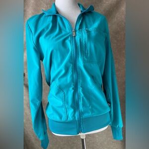 Cherokee Teal Zip-Up Bomber Jacket XS/S Lightweight Athletic Casual